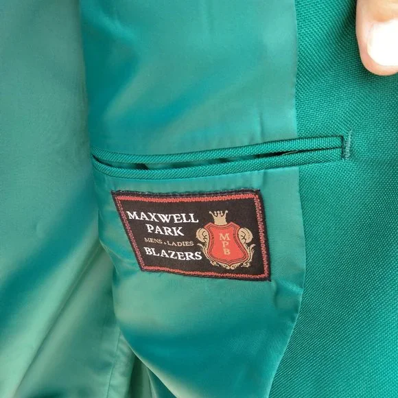 MAXWELL PARK Blazer Kelly Green 44S Exceptionalis PGA III Champion Patch - Picture 6 of 10